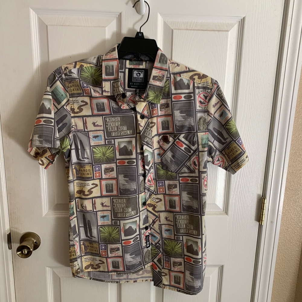 Fun men’s patterned button down